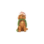 USC Trojans Block Dog Ornament with Wreath